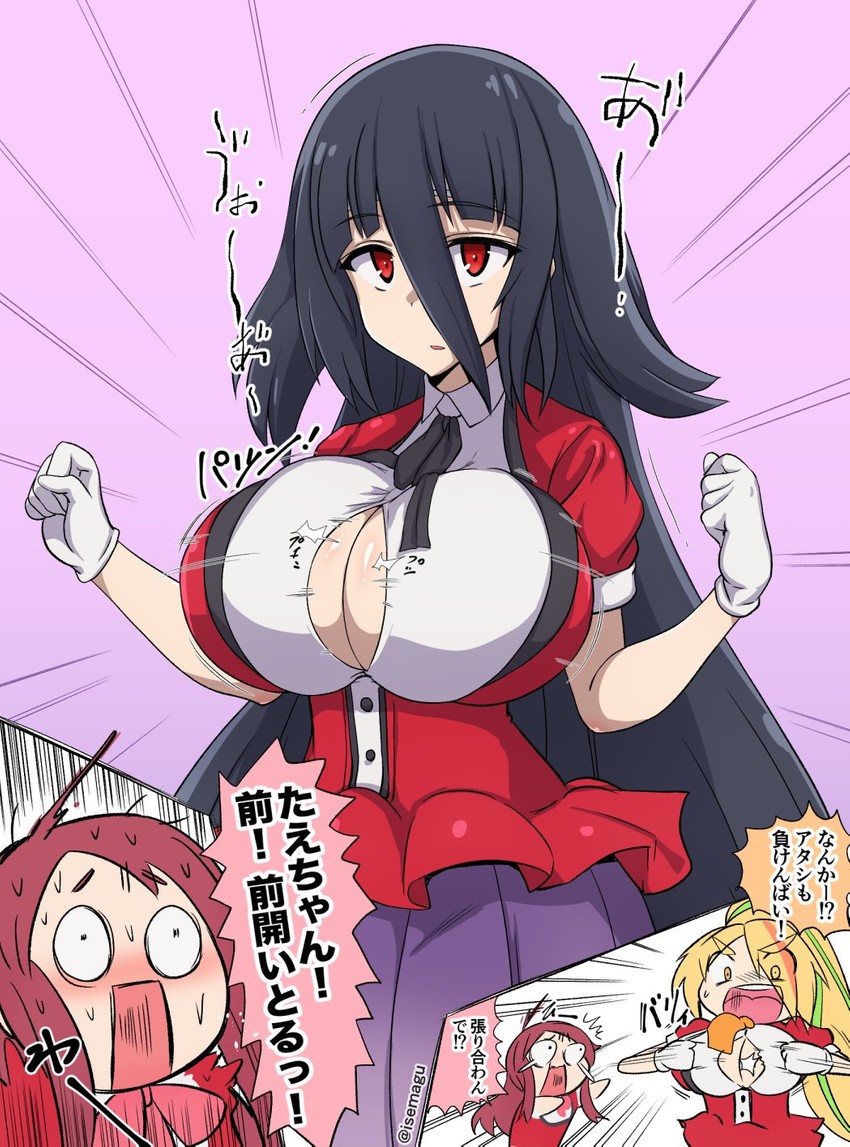minamoto sakura, nikaidou saki, and yamada tae (zombie land saga) drawn by isemagu