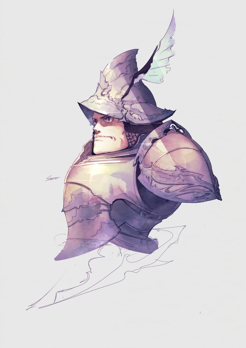 adelbert steiner (final fantasy and 1 more) drawn by yasushi_hasegawa