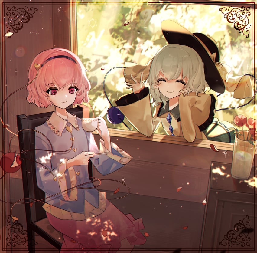 komeiji koishi and komeiji satori (touhou) drawn by ariez
