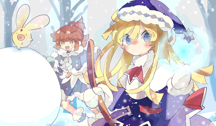 arle nadja, carbuncle, and witch (puyopuyo and 1 more) drawn by 32rhodium62