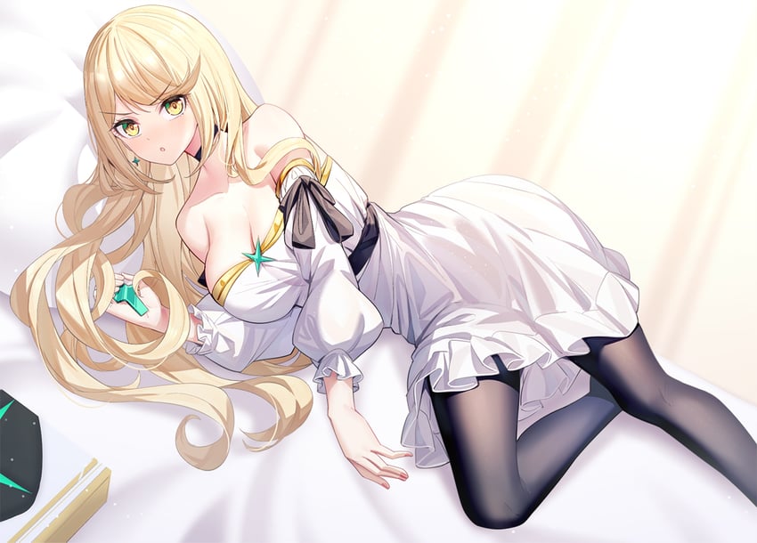 mythra (xenoblade chronicles and 1 more) drawn by ririko_(zhuoyandesailaer)