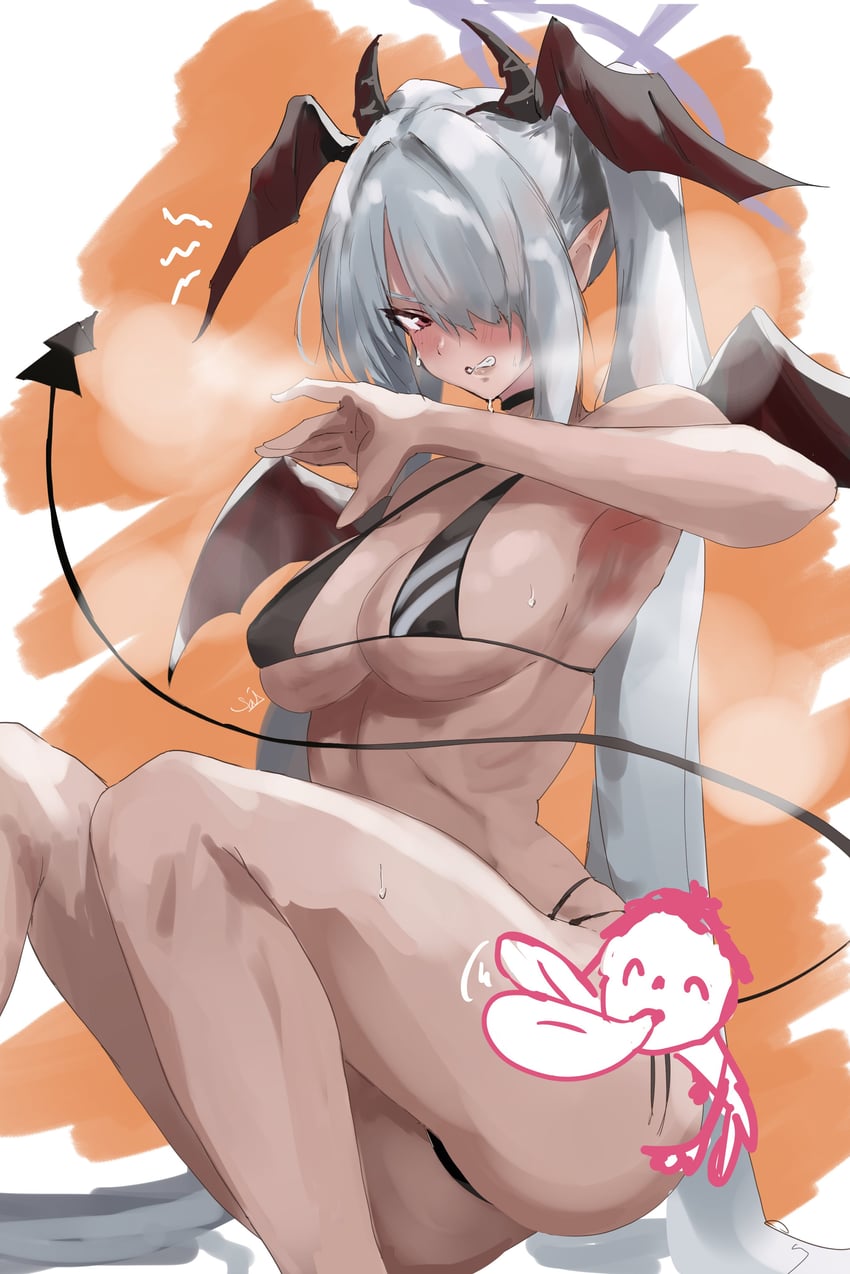 sensei, doodle sensei, and iori (blue archive) drawn by s4ika