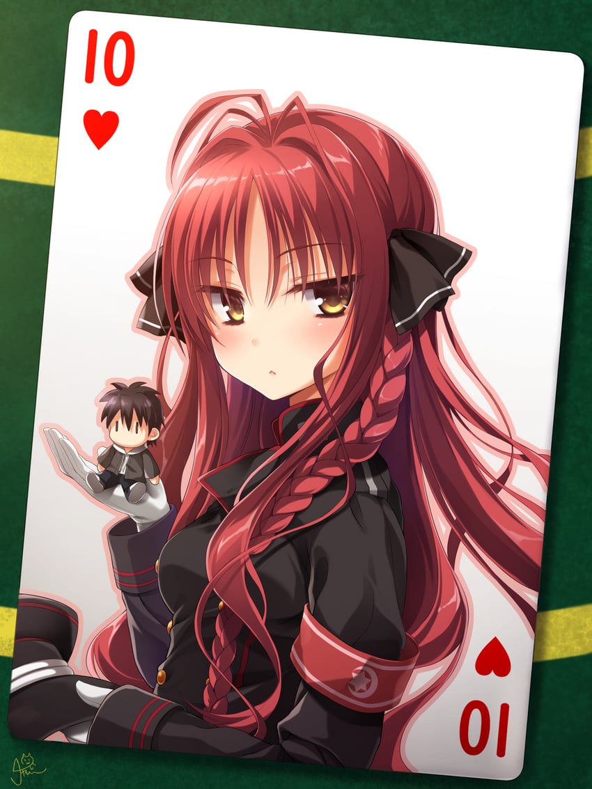 yarai miu and mutsura yuuto (dracu-riot!) drawn by chaamii