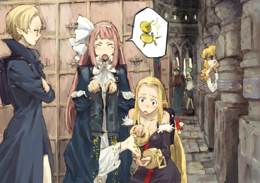 mage, archer, healer, and professor (disgaea and 2 more) drawn by toi8