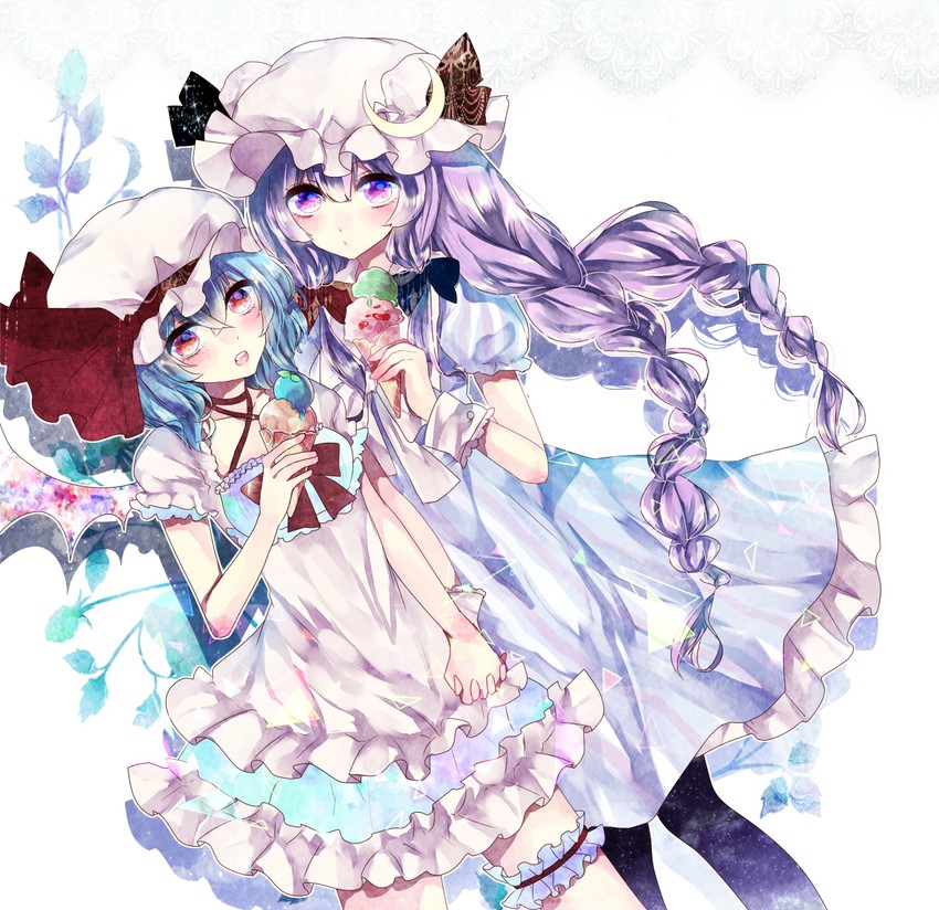remilia scarlet and patchouli knowledge (touhou) drawn by ginzuki_ringo
