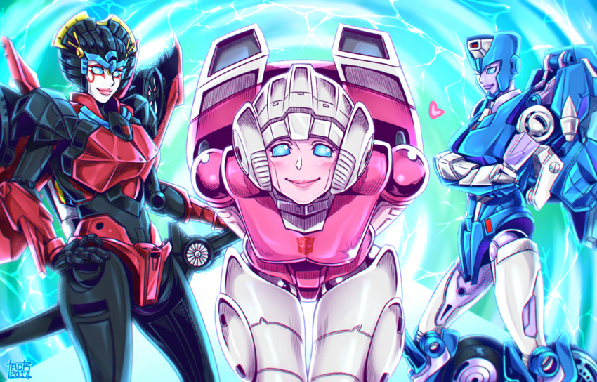 arcee, windblade, and chromia (transformers and 1 more) drawn by tack_(dnet)