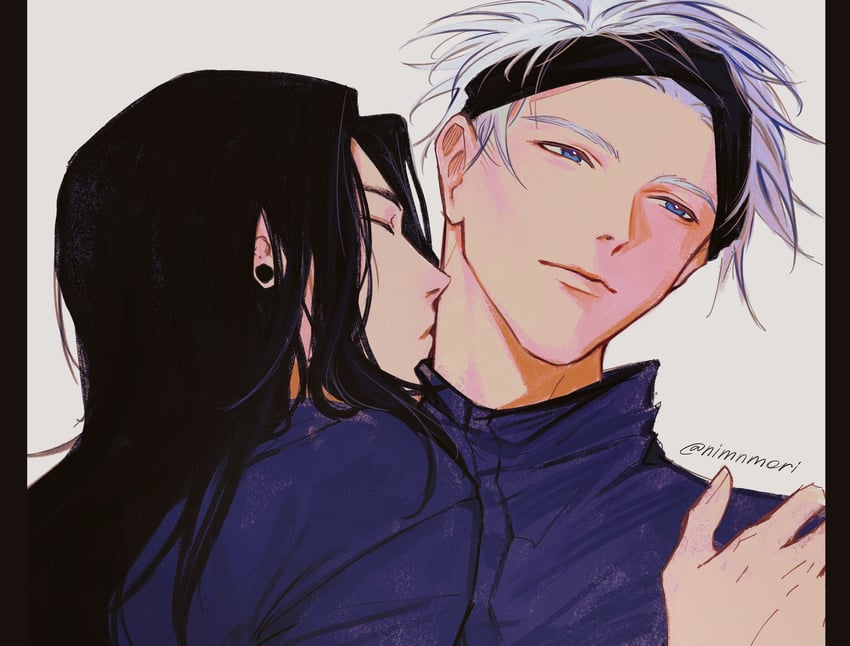 gojou satoru and getou suguru (jujutsu kaisen) drawn by yunomiuu