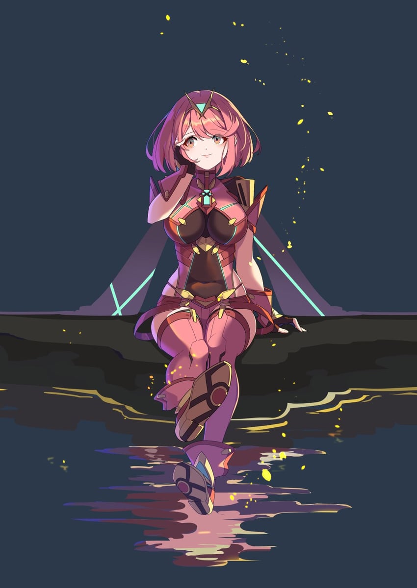 pyra (xenoblade chronicles and 1 more) drawn by hehe_jun