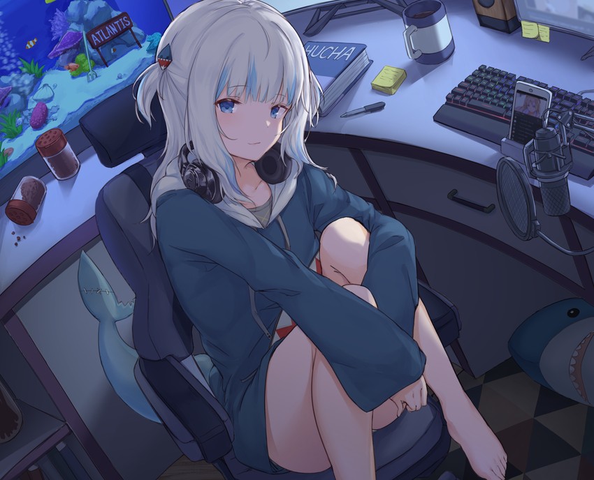 gawr gura (hololive and 1 more) drawn by shiunnkaku