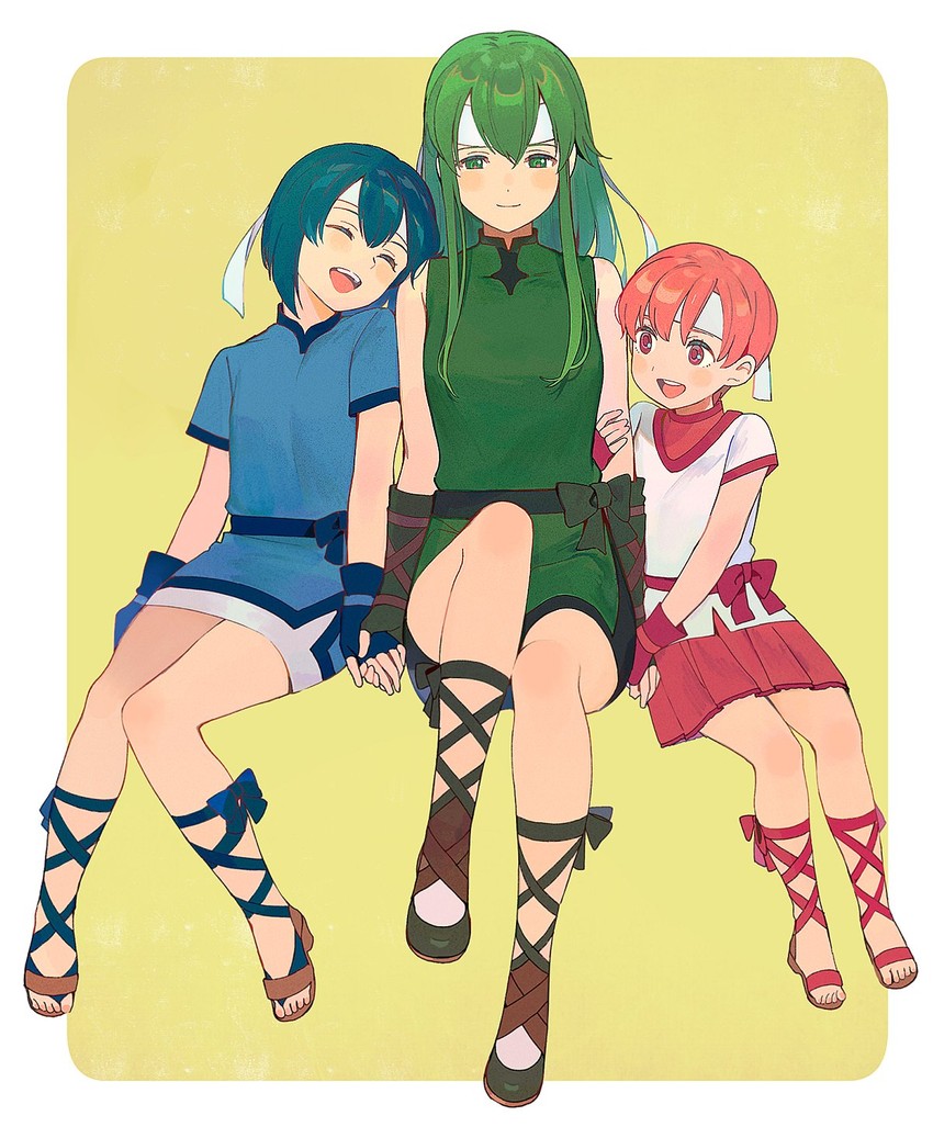 palla, catria, and est (fire emblem and 2 more) drawn by kyufe