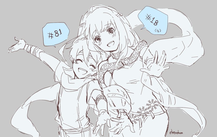 ninian and nils (fire emblem and 2 more) drawn by rheamii