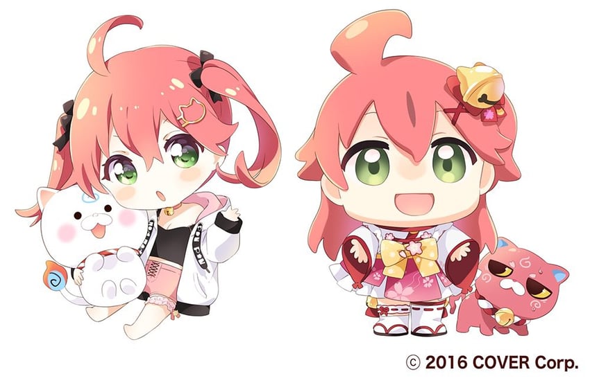 sakura miko, kintoki, mikodanye, and jitochi (hololive) drawn by namori