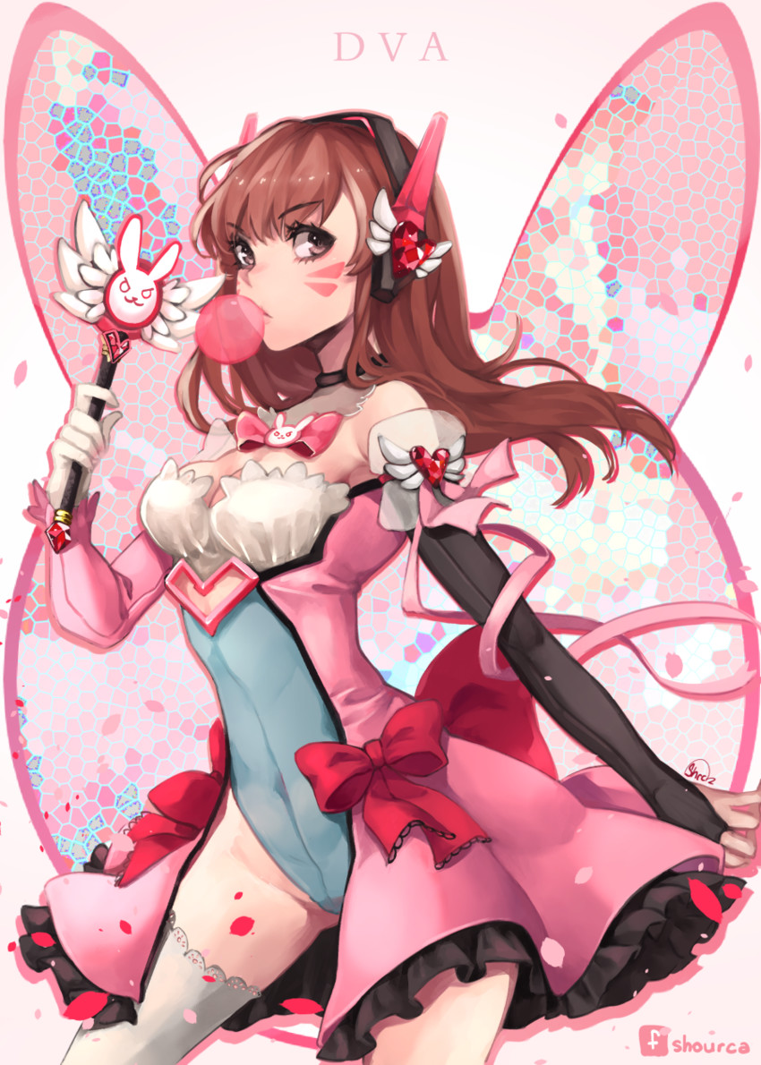 d.va (overwatch and 1 more) drawn by shourca