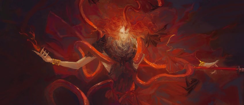 messmer the impaler (elden ring and 1 more) drawn by chenyangforone