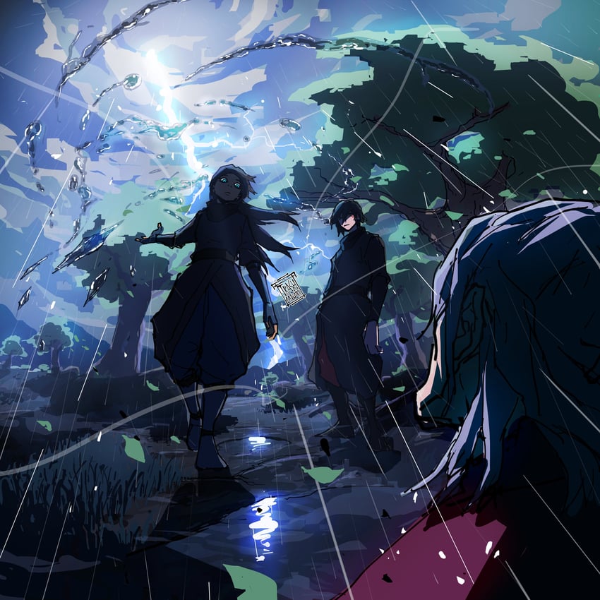 katara, zuko, and yon rha (avatar legends and 1 more) drawn by trashcanarts