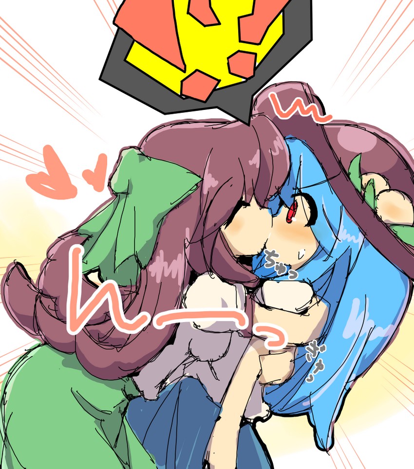 reiuji utsuho and hinanawi tenshi (touhou) drawn by honyaa_(honya--1123)