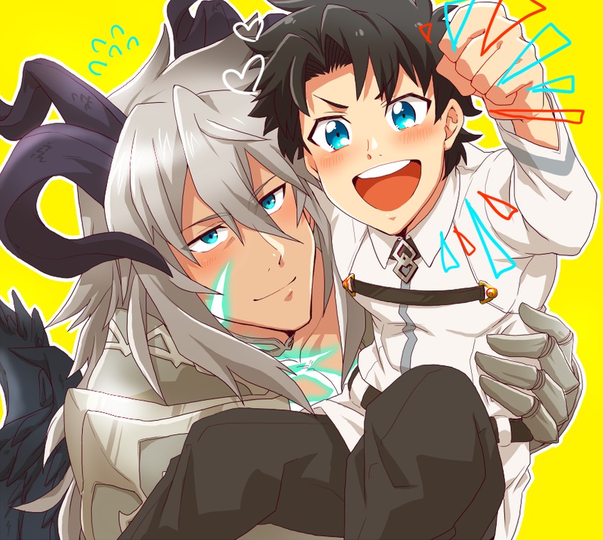 fujimaru ritsuka and siegfried (fate and 2 more) drawn by koma_saburou