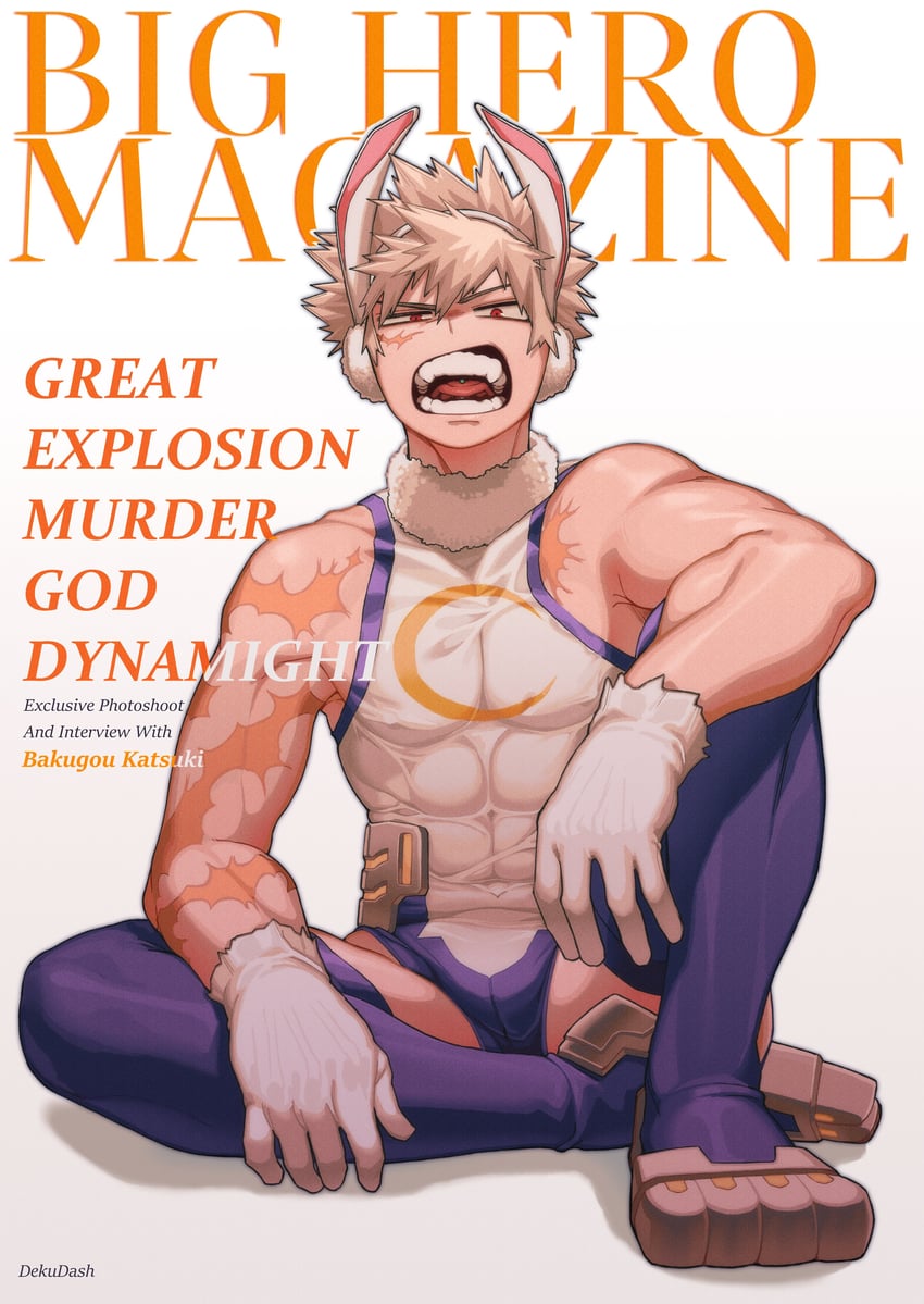 mirko and bakugou katsuki (boku no hero academia) drawn by dekudash