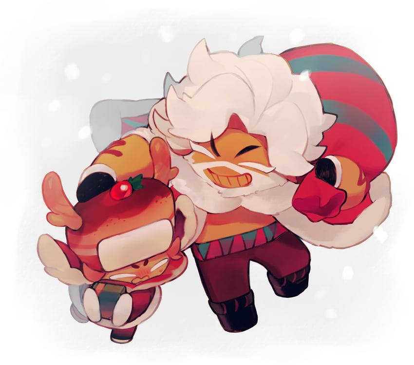 eggnog cookie and tiramisu cookie (cookie run and 1 more) drawn by makoto_(konbumi)