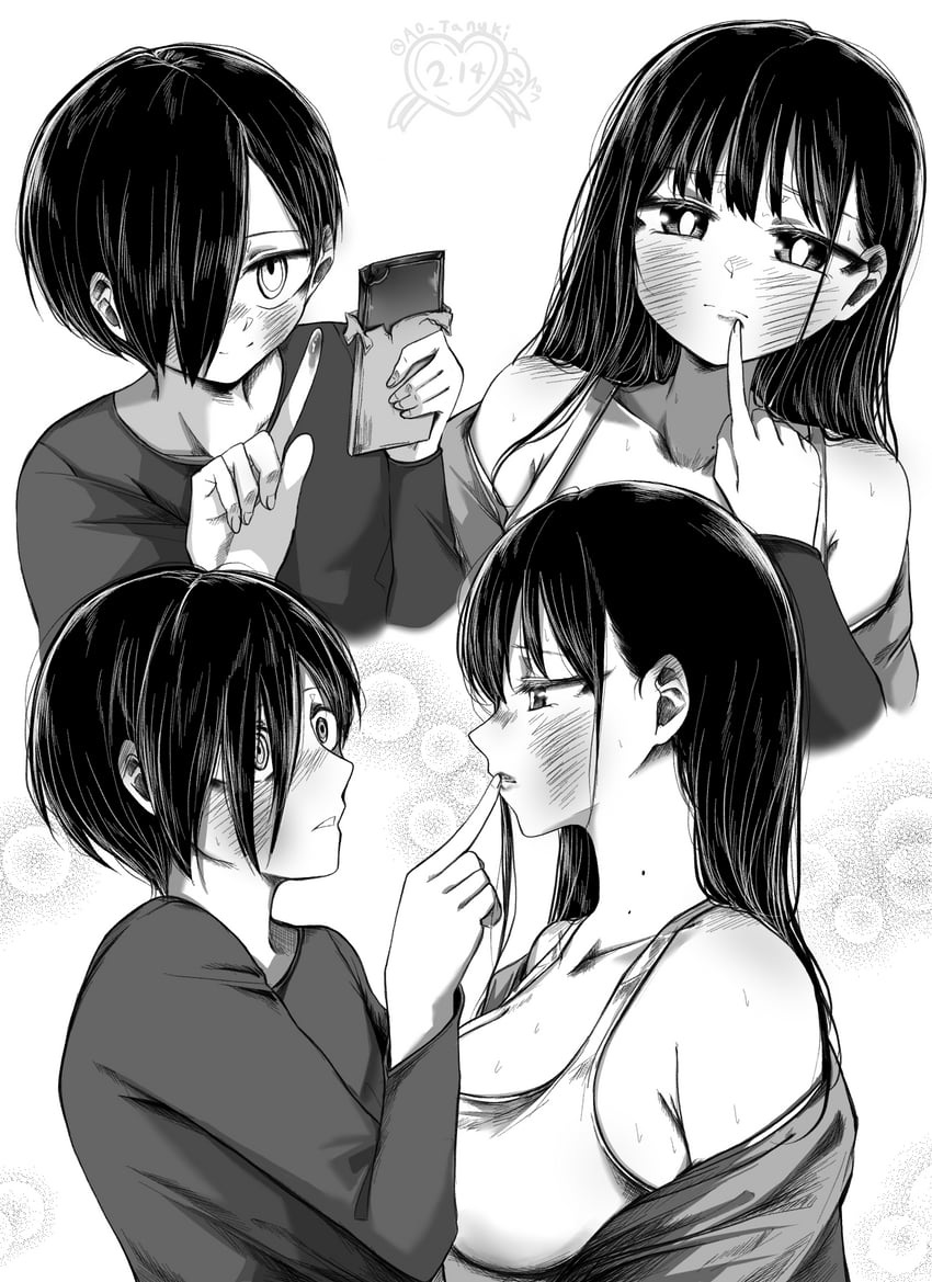 yamada anna and ichikawa kyoutarou (boku no kokoro no yabai yatsu) drawn by ao_tanuki