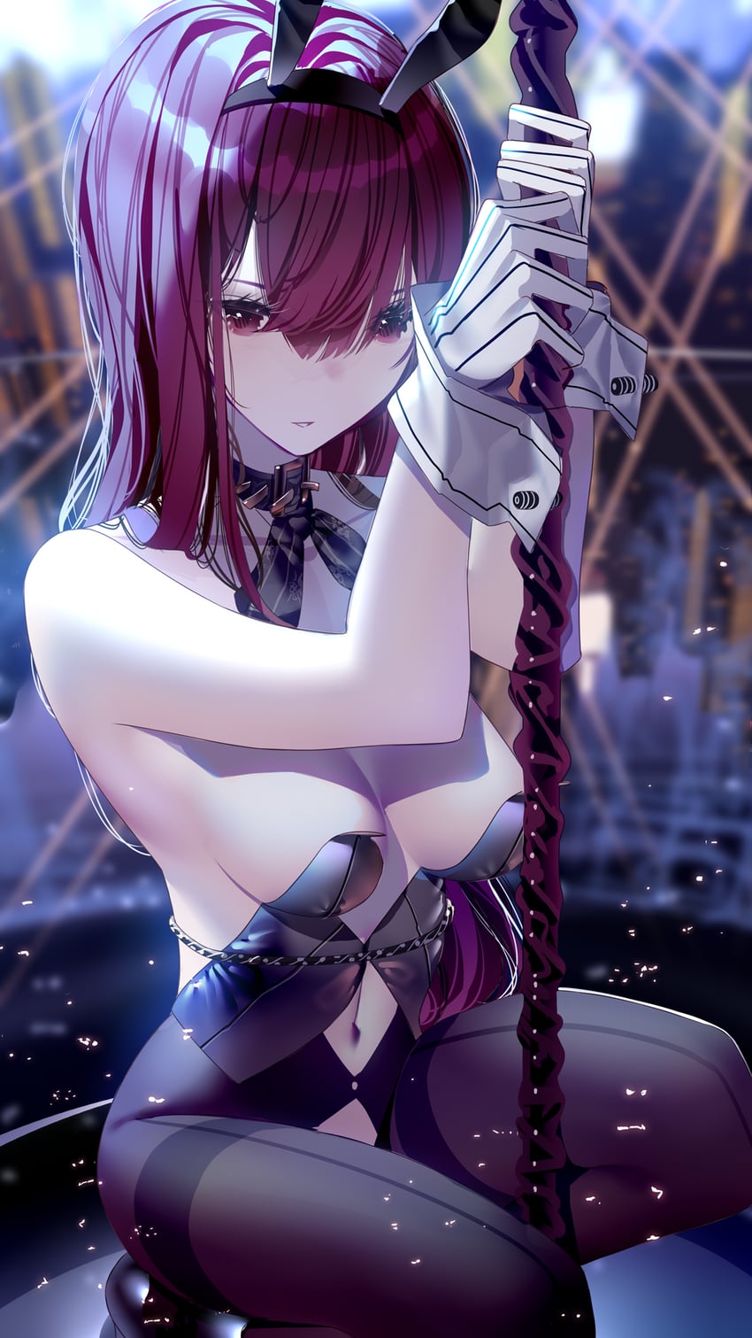 scathach (fate and 1 more) drawn by atha_(leejuiping)