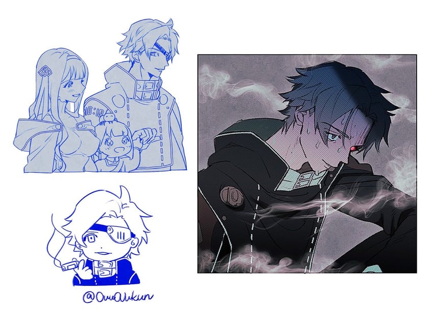lilac, joran, lilia, and motley (ender lilies quietus of the knights and 1 more) drawn by yunosuke_(ouuouukun)