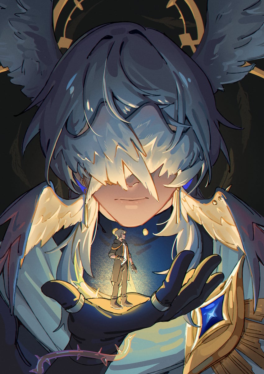 trailblazer, caelus, and sunday (honkai and 1 more) drawn by nomohmoss