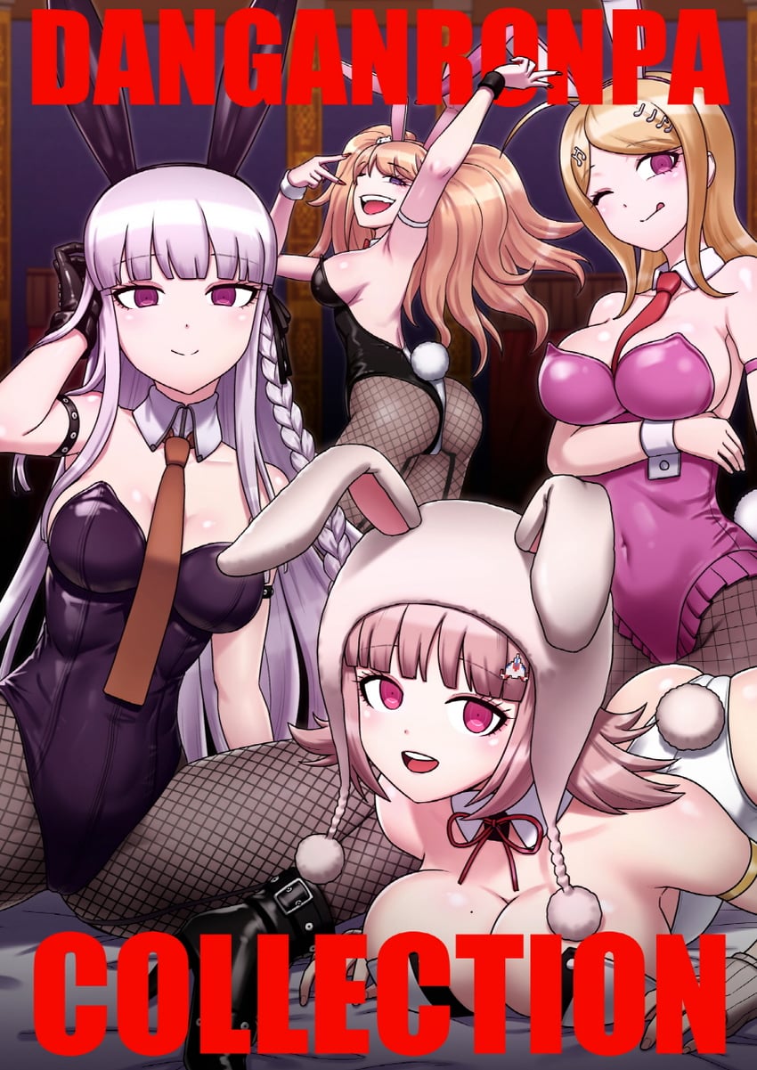 nanami chiaki, akamatsu kaede, kirigiri kyoko, and enoshima junko (danganronpa and 4 more) drawn by maggea22