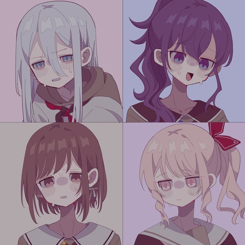 asahina mafuyu, shinonome ena, akiyama mizuki, and yoisaki kanade (project sekai) drawn by sn0n0me_saku