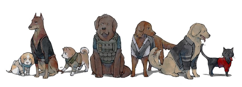 leon s. kennedy, chris redfield, ada wong, piers nivans, sherry birkin, and 2 more (resident evil and 1 more) drawn by lanimalu
