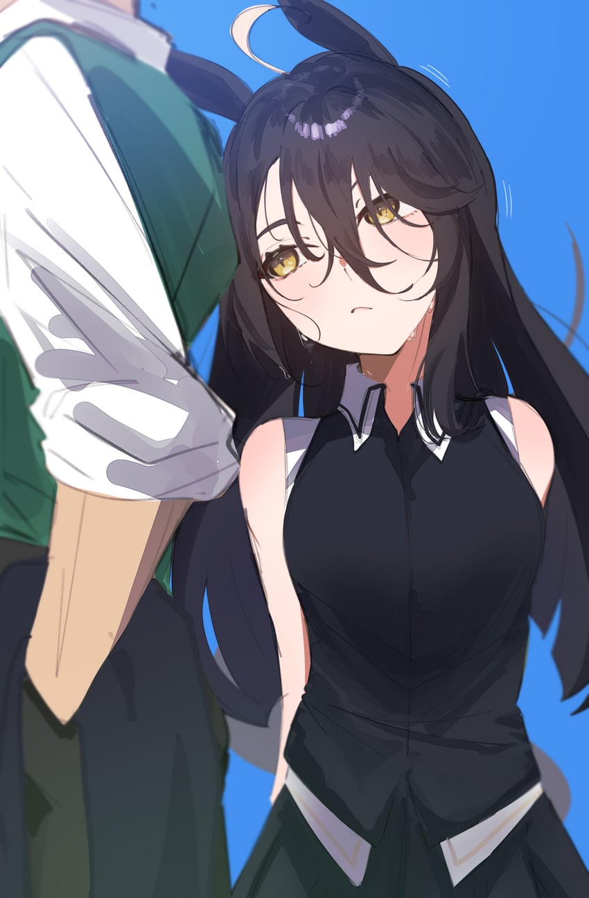 trainer and manhattan cafe (umamusume) drawn by arlcn_(arlcn_1115)