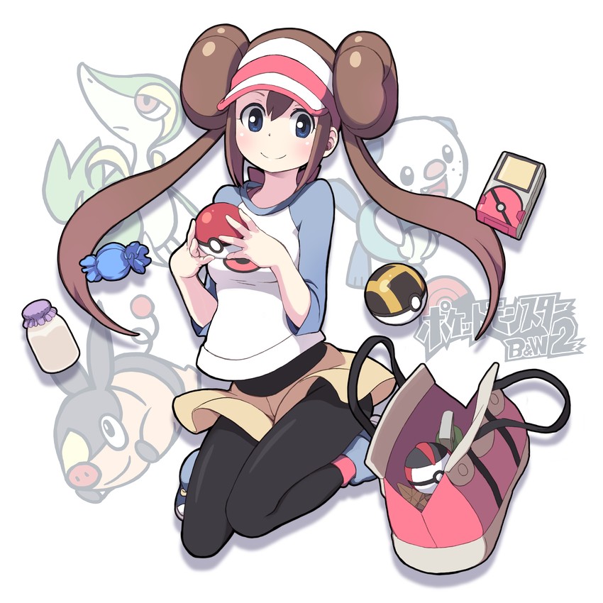 rosa, oshawott, snivy, and tepig (pokemon and 1 more) drawn by len_(a-7)