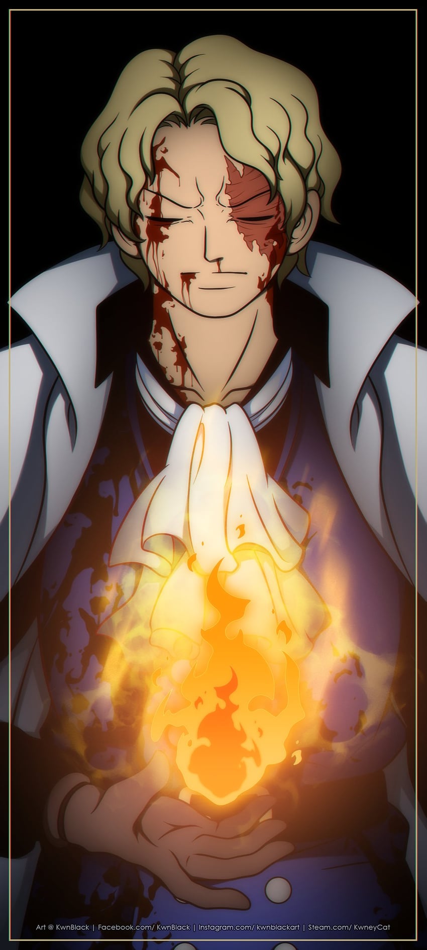 sabo (one piece) drawn by kwnblack