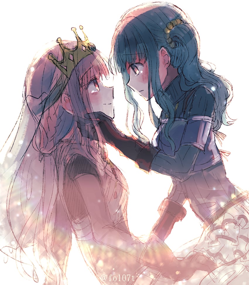 tamaki iroha and futaba sana (mahou shoujo madoka magica and 1 more) drawn by totte