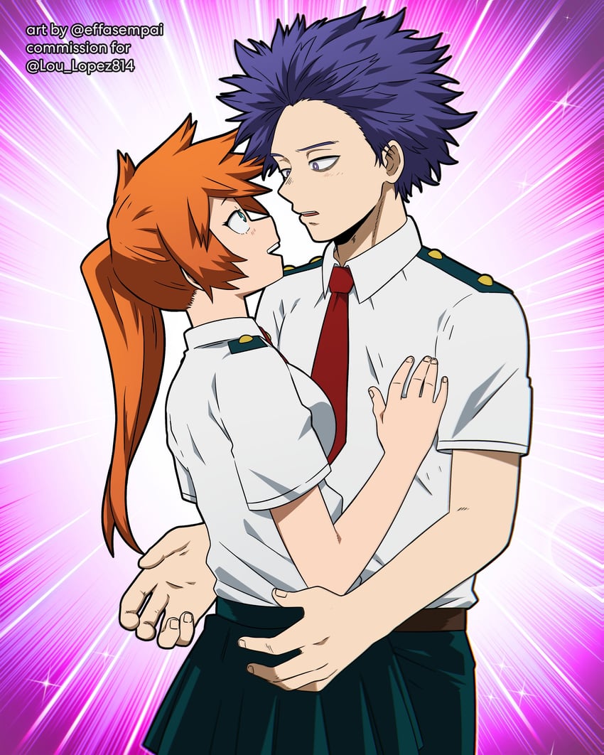 shinso hitoshi and kendo itsuka (boku no hero academia) drawn by effasempai