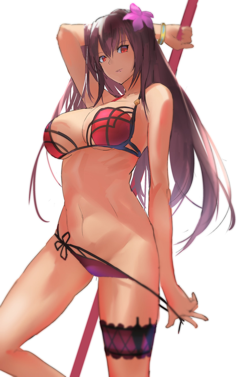 scathach (fate and 1 more) drawn by three_k_(spiritus_no_honoo)