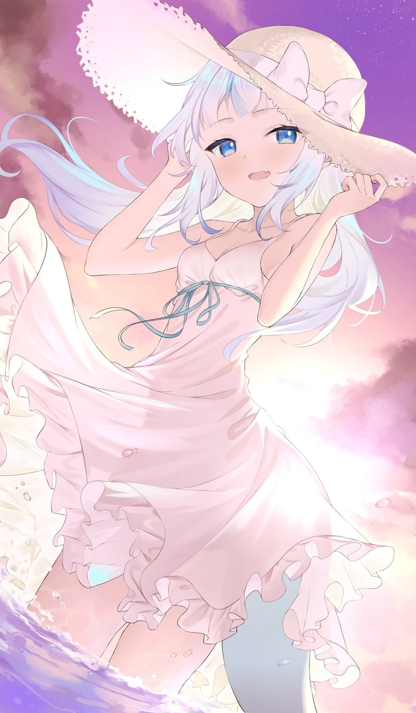 gawr gura (hololive and 1 more) drawn by takumi11