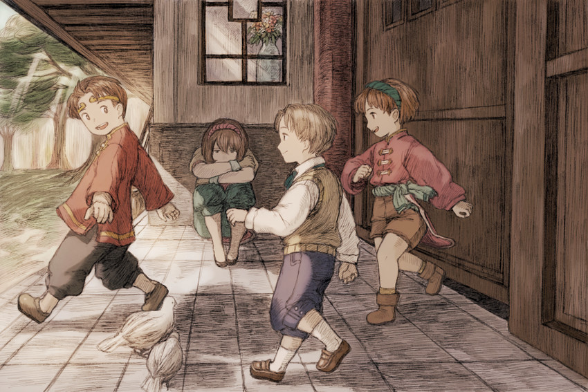 nanami, riou, and jowy atreides-blight (gensou suikoden and 1 more) drawn by maeka_(kumaekake)