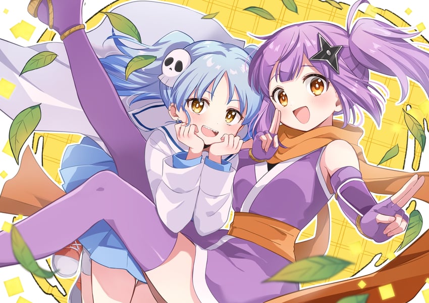 kusagakure satoko and izutsumi marin (ninja to koroshiya no futarigurashi) drawn by hara_yui