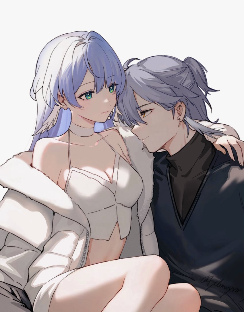 robin and sunday (honkai and 1 more) drawn by ji_yue