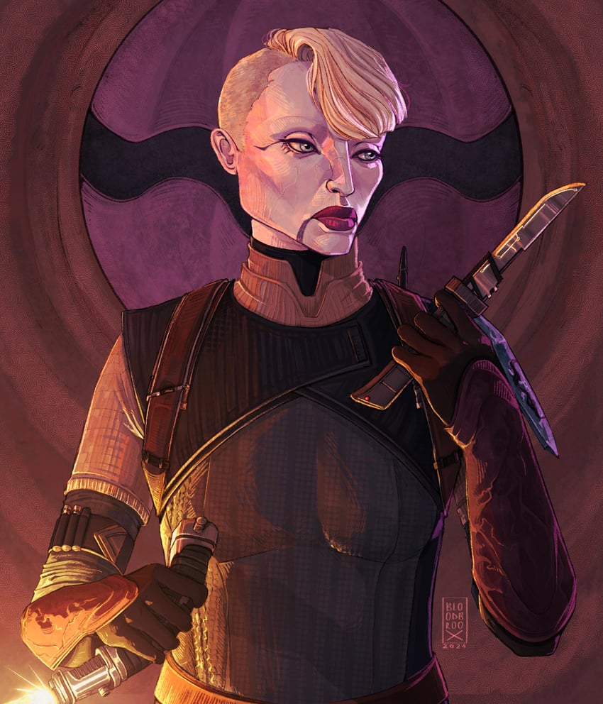 asajj ventress (star wars and 1 more) drawn by bloodbroox