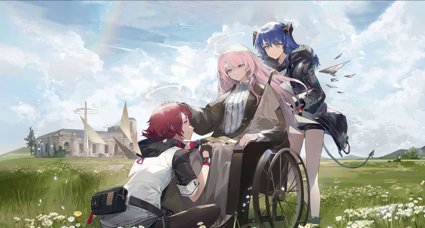 exusiai, mostima, and lemuen (arknights) drawn by huan_shi_tian_tong