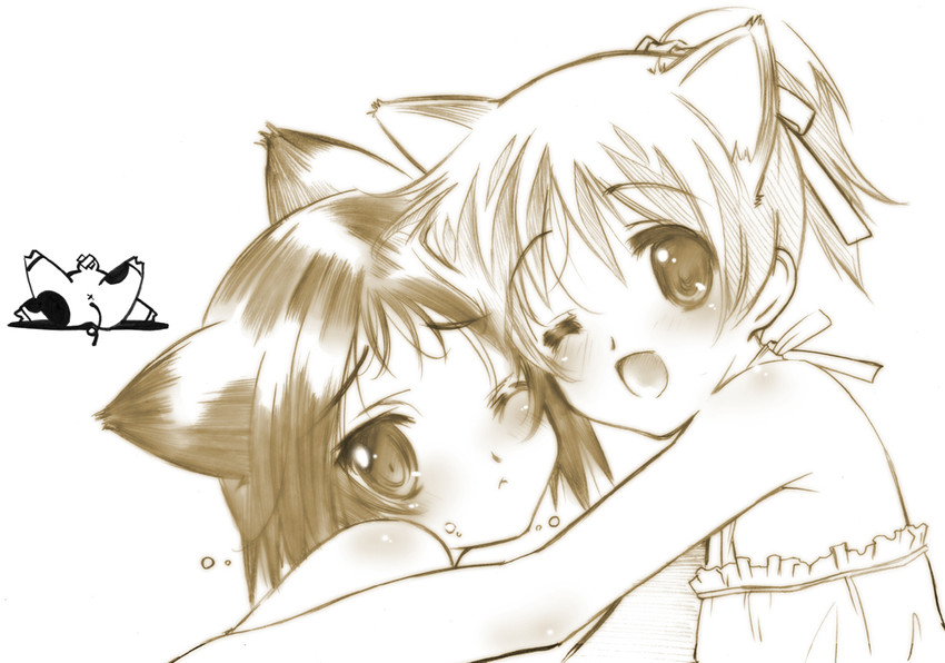 hirasawa ui and ikeda kana (k-on! and 1 more) drawn by senomoto_hisashi