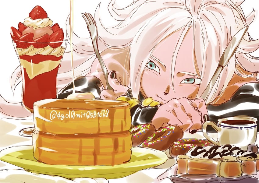 android 21 and majin android 21 (dragon ball and 1 more) drawn by 4gd0mitq5btc7c8