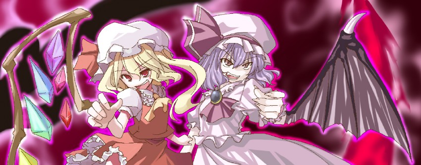 remilia scarlet and flandre scarlet (touhou) drawn by ogera_okera