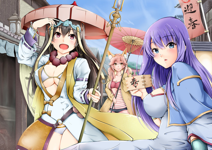 tamamo, tamamo no mae, martha, and xuangzang sanzang (fate and 3 more) drawn by sezok