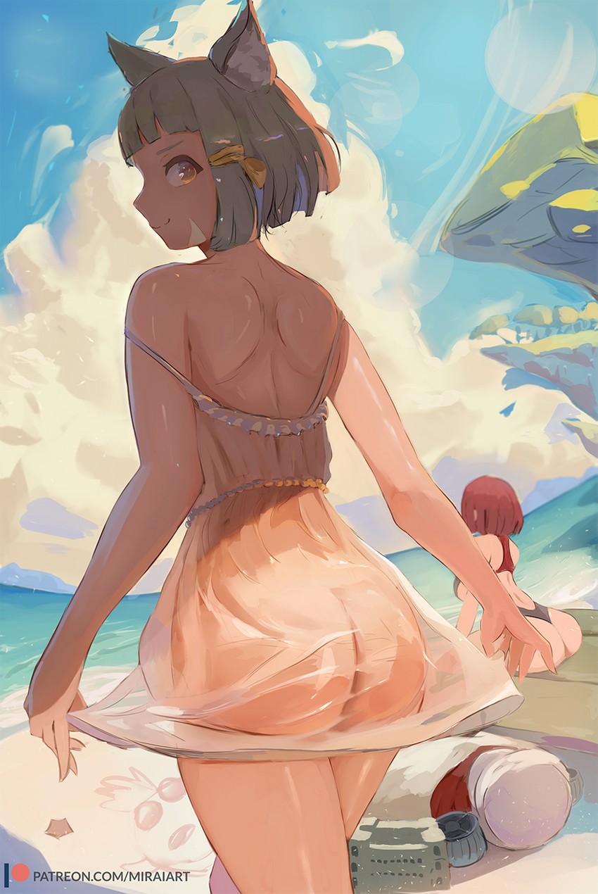 pyra and nia (xenoblade chronicles and 1 more) drawn by mirai_hikari