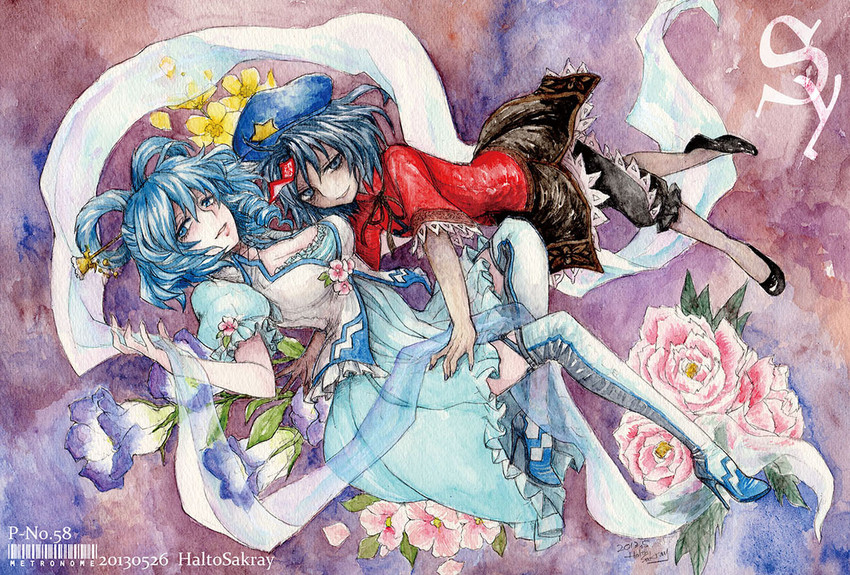 kaku seiga and miyako yoshika (touhou) drawn by sakurai_haruto