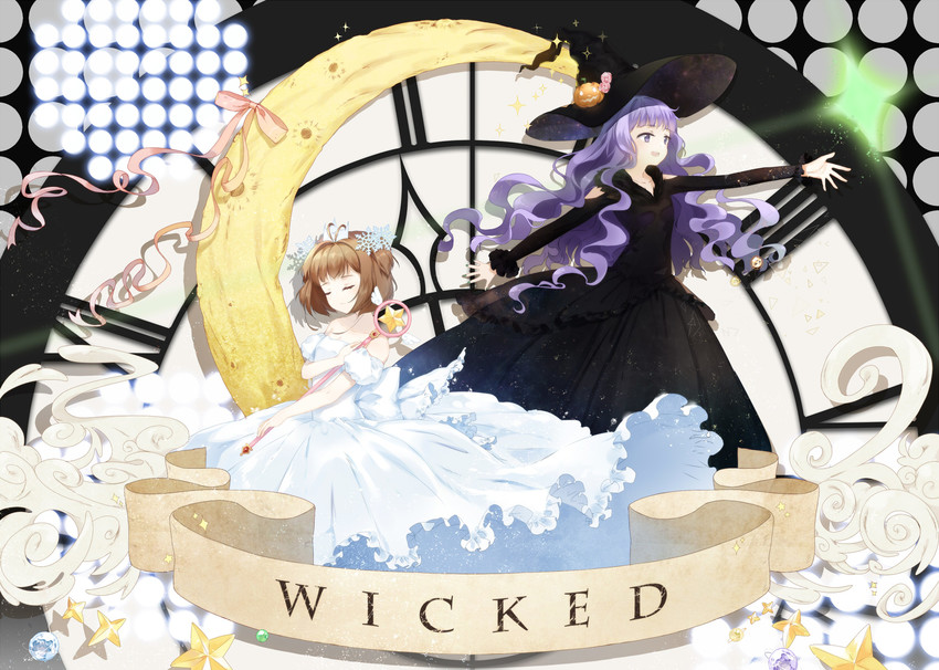 kinomoto sakura, daidouji tomoyo, good witch of the north, elphaba thropp, and wicked witch of the west (cardcaptor sakura and 1 more) drawn by 3000_xiao_chun