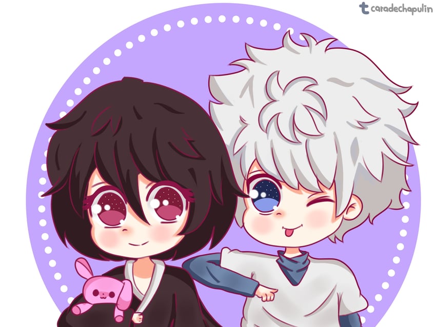 killua zoldyck and sogo masashi (bleach and 1 more) drawn by caradechapulin